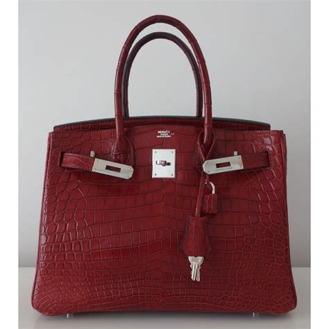 sac hermes birkin croco rouge|Hermes crocodile pores.